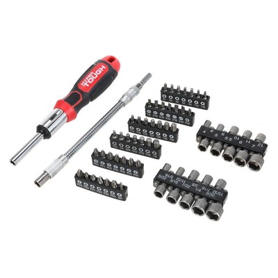New 64 Pc Ratcheting Screwdriver Set Flexible Extension Magnetic Tips Nut Driver