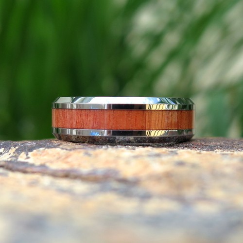 Mens-Genuine-Pink-IV-Wood-Tungsten-Wedding-Ring-Band-7mm-CRD-1003-07-IW