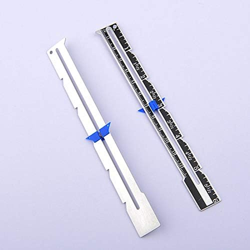 Sewing Gauge Aluminium Alloy Quilting Sliding Ruler Sewing Measuring Tool with S
