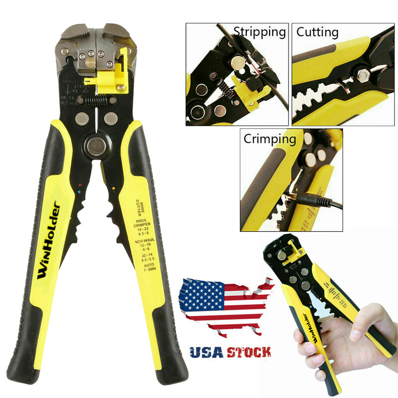 5 In 1 Automatic Electrical Cable Wire Stripper Cutter Crimper Multi-Tool Pliers