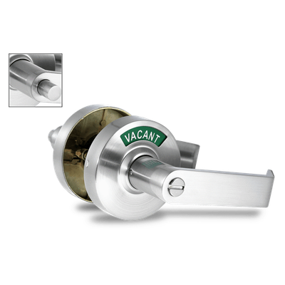 ADA COMPLIANT. COMMERCIAL INDICATOR LOCK. RIGHT-SIDED. 646 SATIN NICKEL (C5FN-R)
