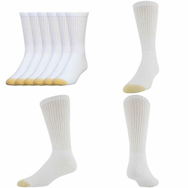 Gold Toe Men�s Cotton Crew 656s Athletic Shoe Size 612.5