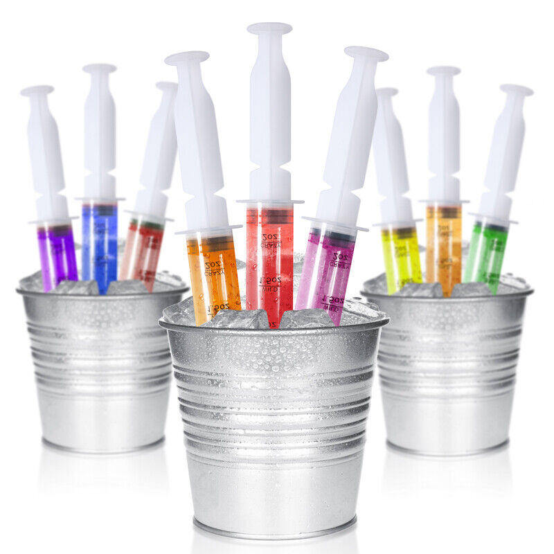 50 PACK JELLO SHOT SYRINGES INJECTORS IN-JECTOR BAR PARTY UP TO 2 OUNCE 2oz FILL