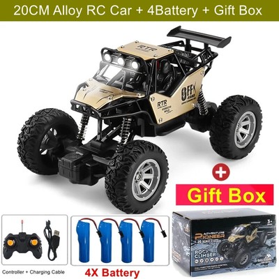 RC 4X4 Off-Road Car: Remote Control Buggy Truck with LED Lights, Great Gift! 