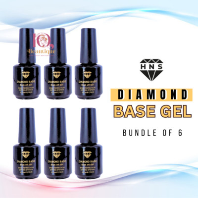 HNS Diamond Gel Top Soak-Off LED/UV 0.5oz Perfection Dip System BUNDLE 6