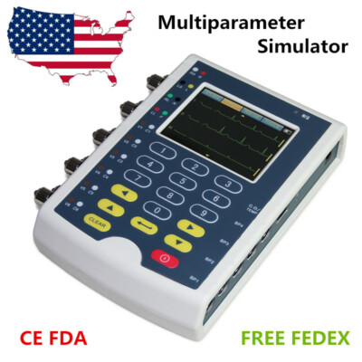 USA MS400 Multiparameter Simulator portable 12-lead ECG, Resp,Temp,2-IBP,4-IBP