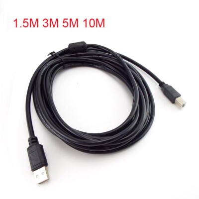1.5/3/5/10m High Speed USB 2.0 A To B Male Printer Cord Cable For Label Printer