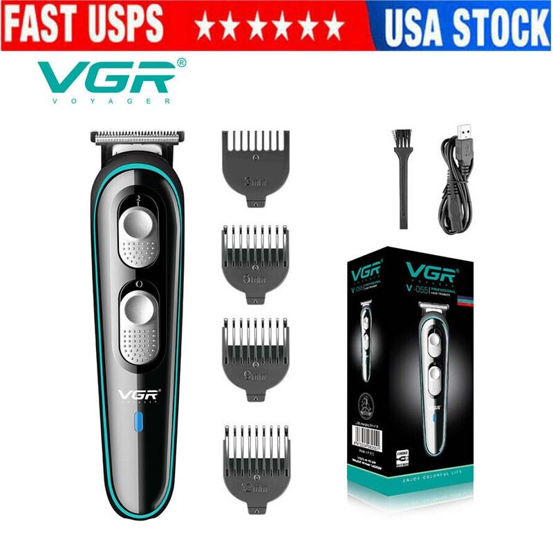 2023 VGR Professional USB Rechargeable Cordless Electric Hair Clippers Trimmer