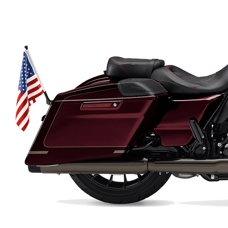 Saddlebag Trunk Clamp On American Flag Pole Fit For Harley Tour-Pak Pack Touring