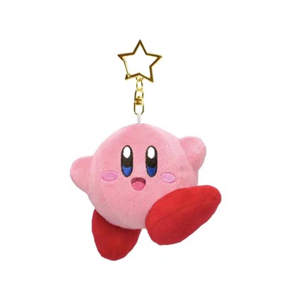 Cute Running Kirby Video Game Plush Toy Metal Charm, DIY Pendants for Bag
