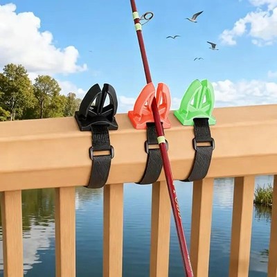 Silicone Fishing Rod Holder Quick Release Rod Clip with Strap Fishing Pole