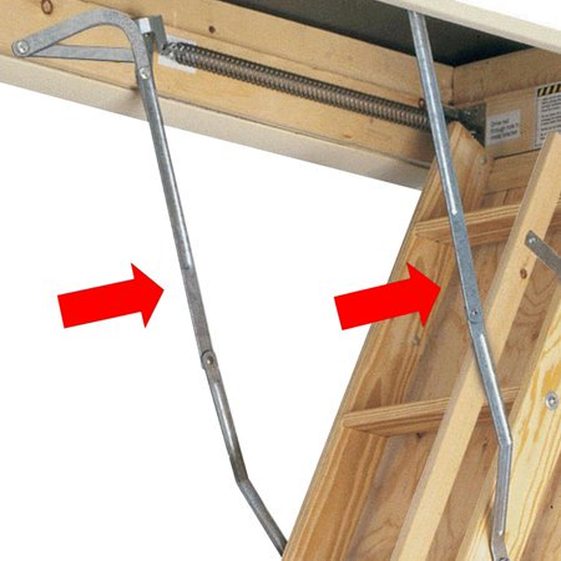Pair Attic Ladder Spreader Hinge Arms Hardware Replacement Kit MFG 2006  Olde
