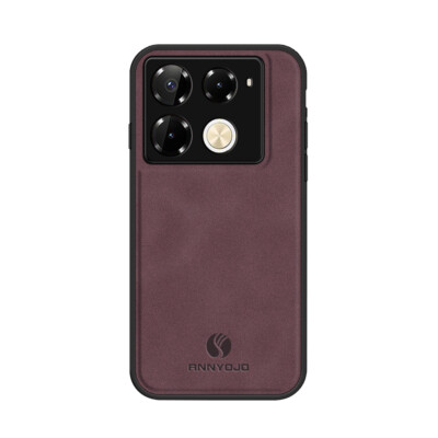 For Infinix Note 40 Pro 4G, Phone Case Business Retro Leather Magnetic TPU Cover