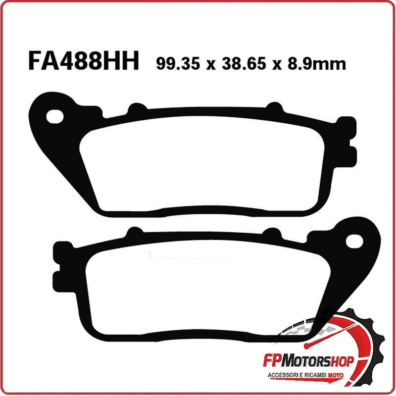 PASTIGLIE PASTICCHE FRENO PER MOTO HONDA CBR 1000 R 08> POSTERIORE FA488HH