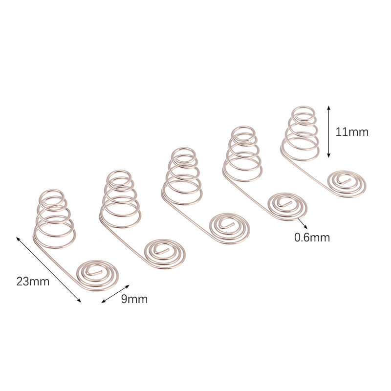 5pcs aa battery negative and positive spring contact plate nickel wire