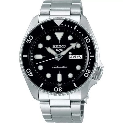 Pre-owned Seiko 5 Gents Automatic Divers Style Sports Watch Srpd55k1 Black Dial