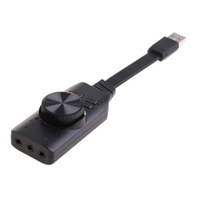3.5mm External Sound Card USB 7.1 Channel Surround Sound Virtual Converter