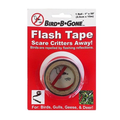 Bird-B-Gone Iridescent Red and Silver Mylar Film Flash Tape Bird Deterrent 1 W x
