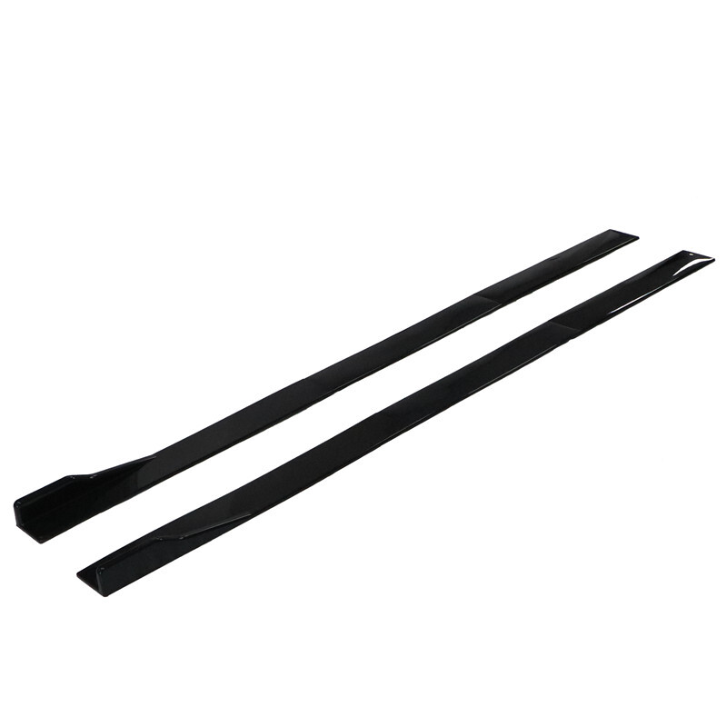 For Honda Civic 2006-2012 78.7'' Glossy Black Side Skirts Extension Lip Rocker