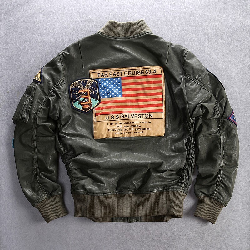 Pre-owned Top Gun Maverick Jacket For Men Green Army