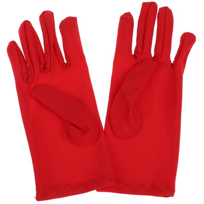 Girl Satin Short Finger Wrist Gloves Smooth Evening Party Formal Prom Costume(*