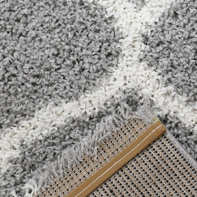 Latitude Run Delicia Teppich Shaggy Flokati Hochflor Läufer Matte 140x200cm Grau