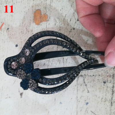 Rhinestone Flower Hair ClawPonytail Barrettes Hairpin Clip Lady Accessories ^