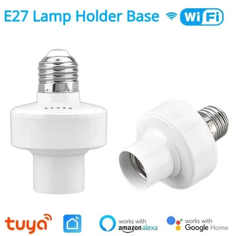 Tuya WIiFi BL E27 Socket Smart Light Bulbs Adapter Lamp Holder Base Kitchen Bedr