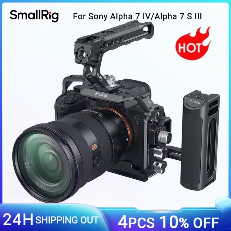 Full DSLR Cage for Sony Alpha a7iv A7 IV / Alpha 7S III Advanced Cage Kit L-Brac