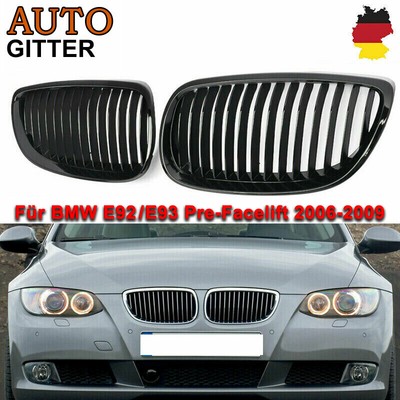 SPORTGRILL GRILL KÜHLERGRILL SET für BMW E92 COUPE E93 CABRIO M3 SCHWARZ MATT