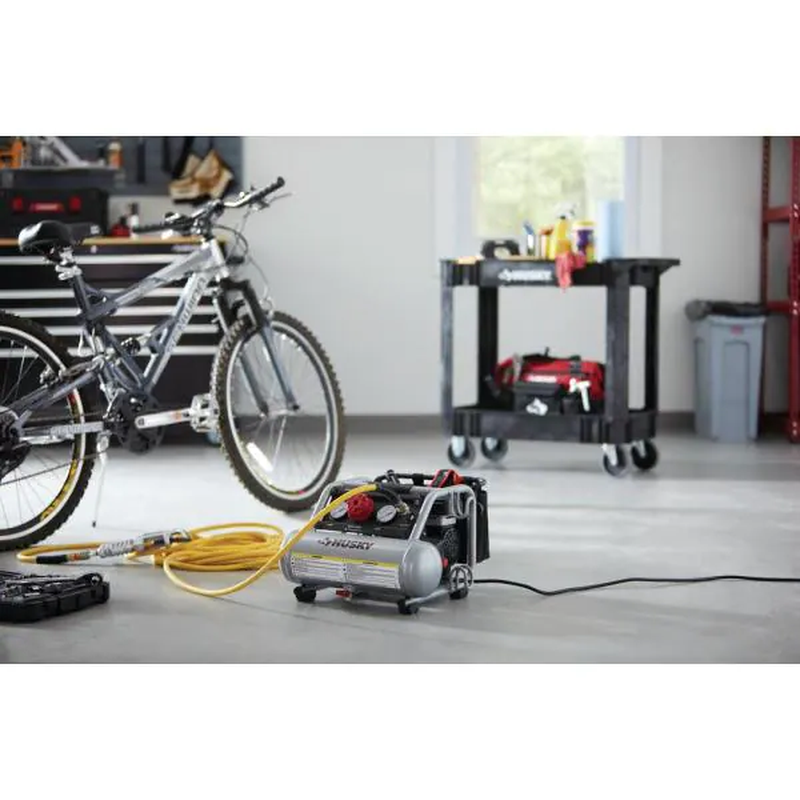 1 Gallon Silent Air Compressor Portable Electric-Powered with Accessories & Bag