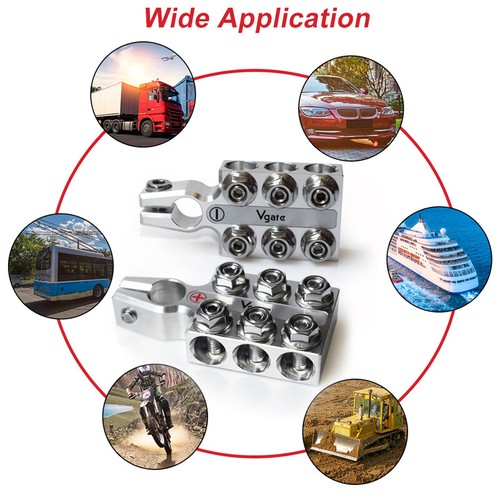 Lead Acid Battery Terminal Clamps 8AWG up to 4/0(XL) AWG Gauge A12 SAE/DIN/EN