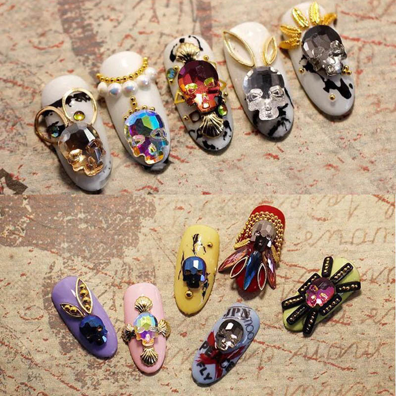 20 50pcs Nail Art Rhinestones Glitter Diamond Crystal Gem 3D Tips DIY Decoration