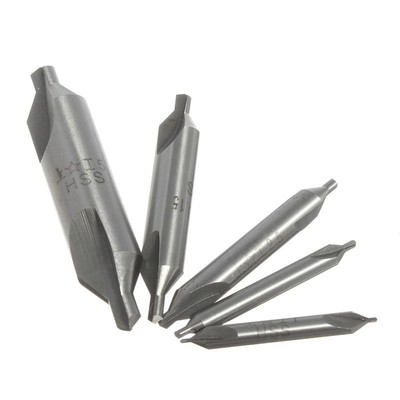 10x 2.5mm High Speed Steel Center Drills Countersinks 60° Combined Drill Bits