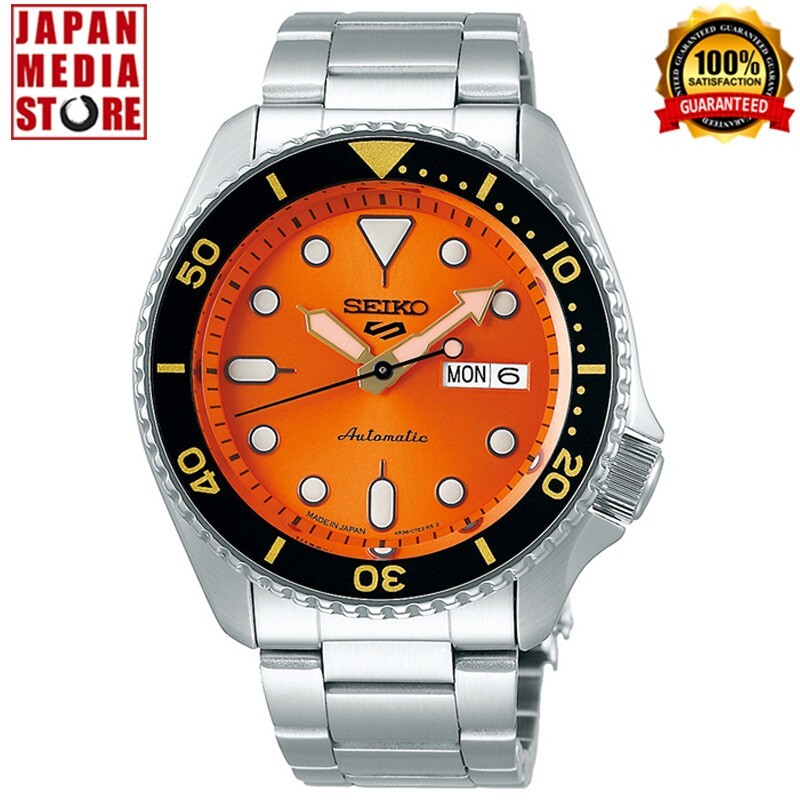 Pre-owned Seiko 5 Sports Sbsa009 Orange Color Automatic Mechanical Diver Men Watch Japan