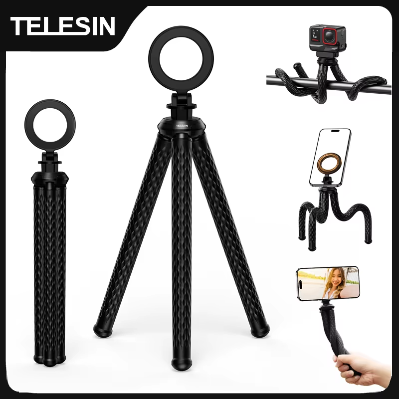 Octopus Magnetic Quick Release Tripod Phone Holder Mini Tripod for iPhone 15 14