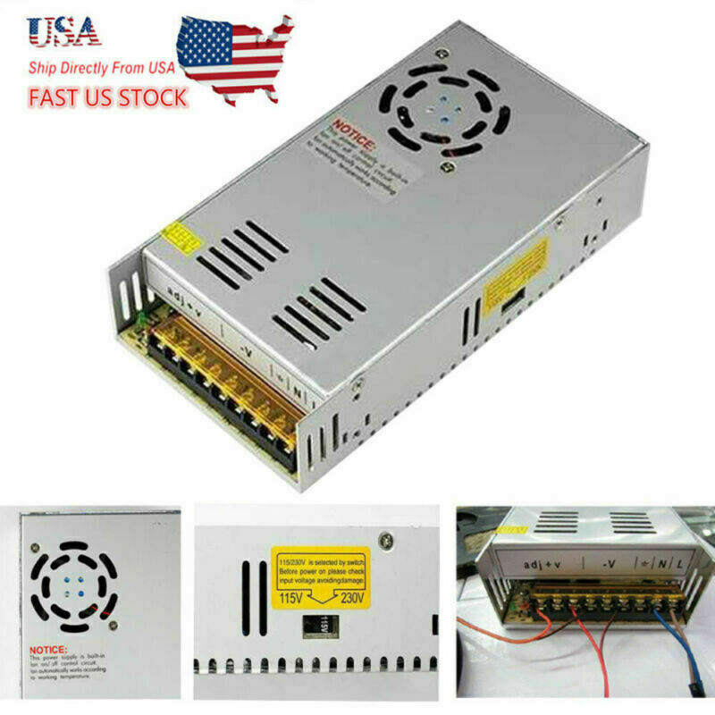 AC TO DC 12V 30A 360W Regulated Switching Mode Power Supply Converter Adapter