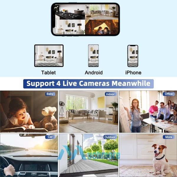 1080P WiFi Wireless IP Camera Mini Security Spy Hidden Cam with Audio Live Feed - Image 36