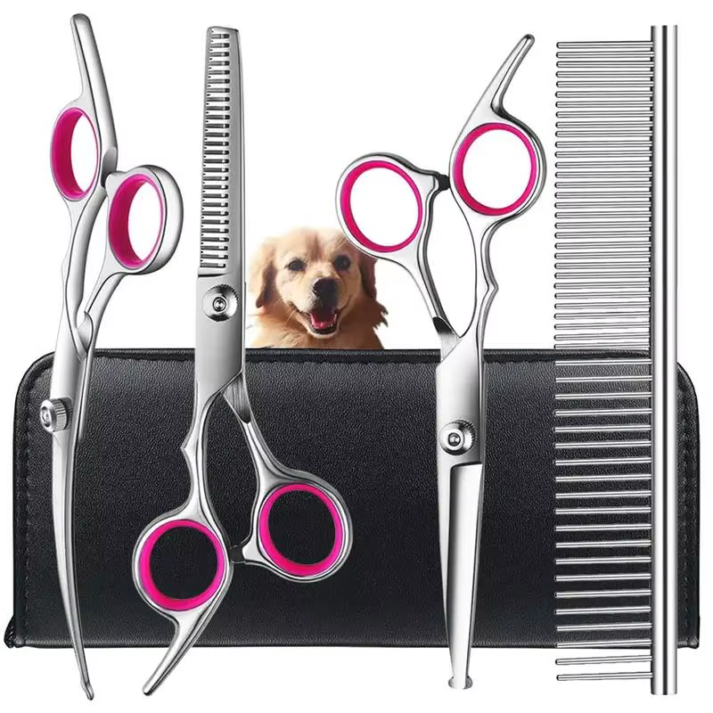Professional Pet Grooming Scissors Set Dog Trimming Hair Tool Thinning Shears