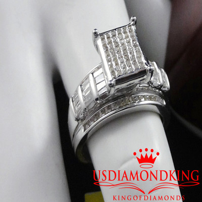 Pre-owned Usdiamondking Ladies Women's Real Diamond Cinderela Ring Wedding Engagement Anniversary Band In G