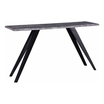 Primo International Jett Modern Wood and Metal Console Table in Gray