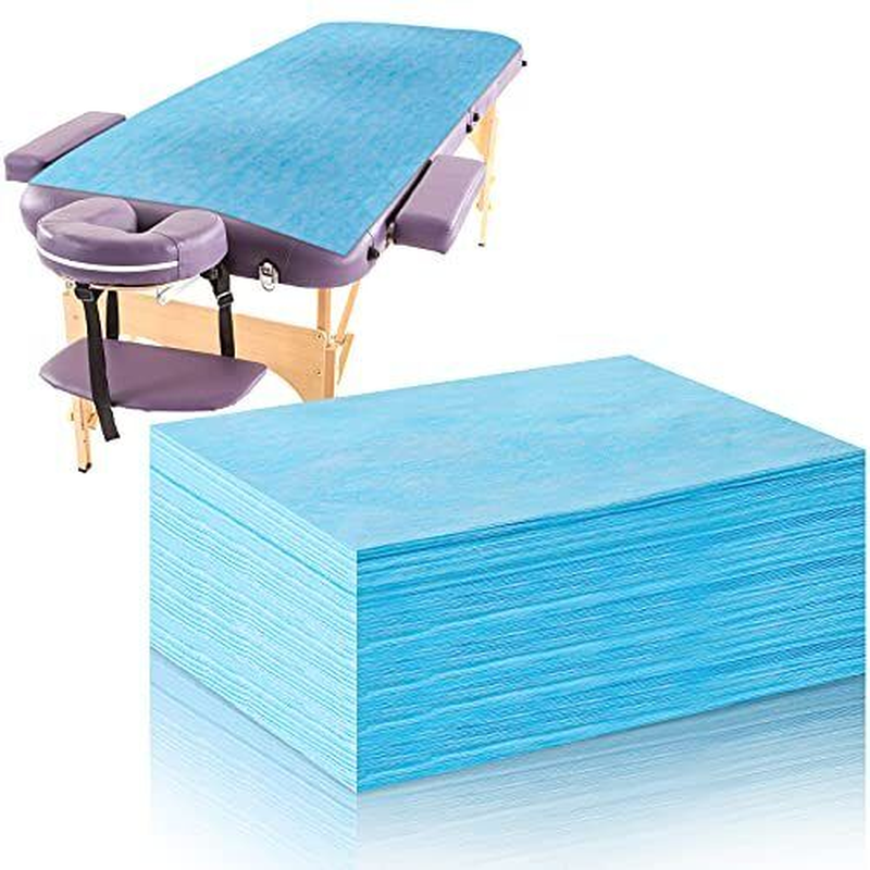 20PCS Massage Table Sheets Disposable Spa Bed Sheets Waterproof Bed Blue
