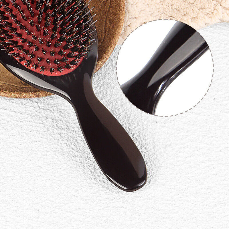 Boar Bristle & Nylon Hair Brush Paddle Comb Scalp Massage Hair Care Tool