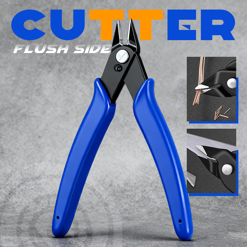 Flush Cut Wire Cutters Precision Nipper Alloy Steel Sharp Durable Ergonomic Grip