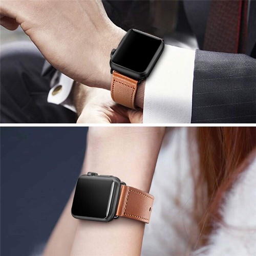 Genuine Leather Apple Watch Band For iWatch Series 8 7 6 5 4 38/40/41/42/44/45