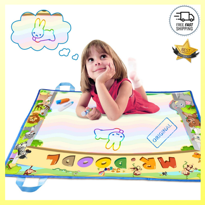 Large Magic Aqua Water Doodle Mat Drawing Pad Kids Toys Gift For