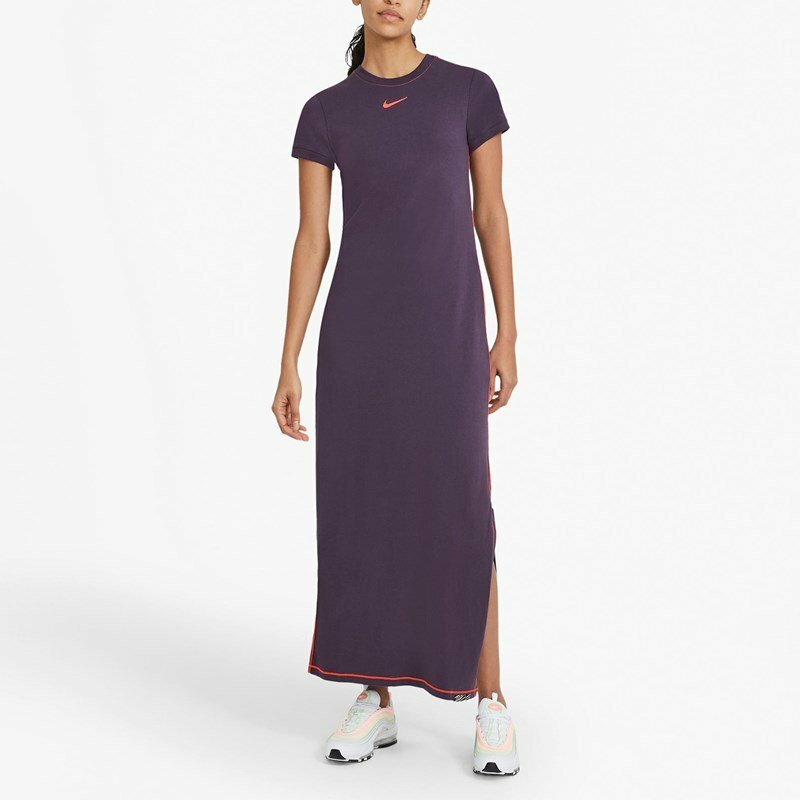 

ПЛАТЬЕ NIKE WOMEN SPORTSWEAR ICON CLASH, 100 % хлопок, ИЗЮМ/МАНГО, размер  SML, Dark raisin/bright mango