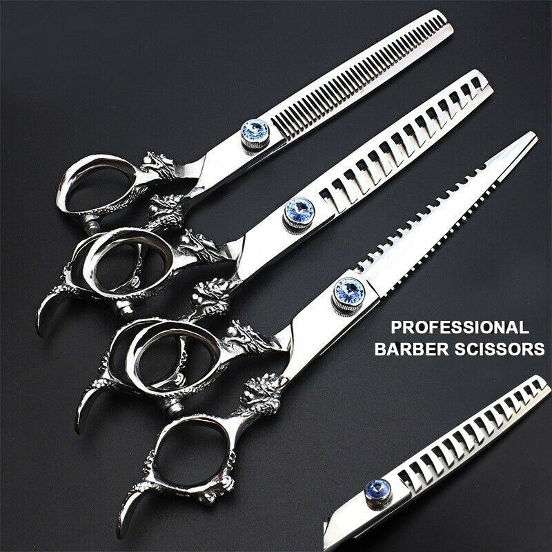 7 Professional Crystal Barber Salon Razor Hair Cutting Thinning