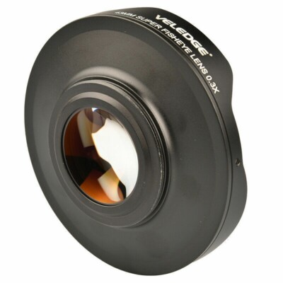 37MM / 43MM 0.3X Fisheye Ultra Wide Angle Camcorder Video Studio Recording Lens