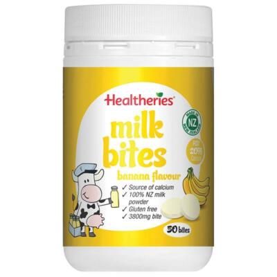 Healtheries Milk Bites Many Flavors 50 Bites 185g Source of Calcium Gluten Free